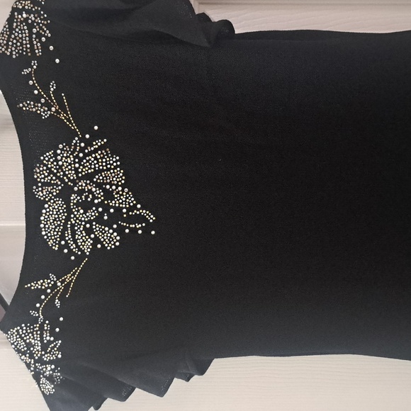 St. John Evening Little Black Dress Sequin Knit By Marie Gray Sz 2 Nwot - Picture 6 of 7